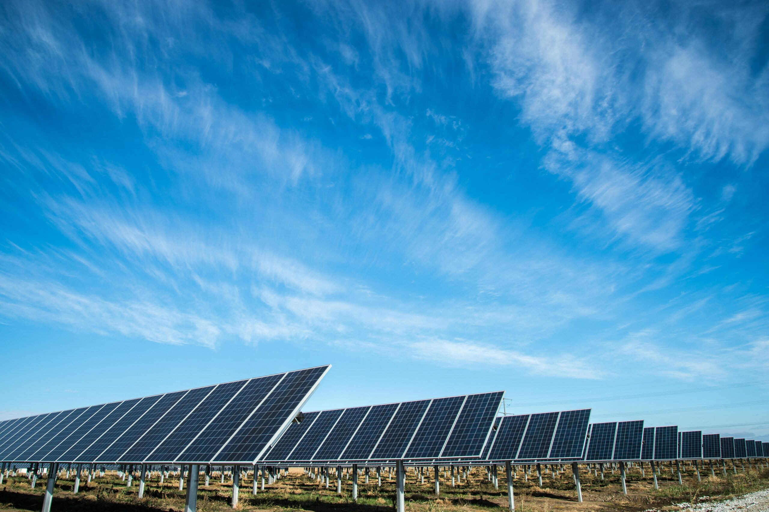 Solar panels farm